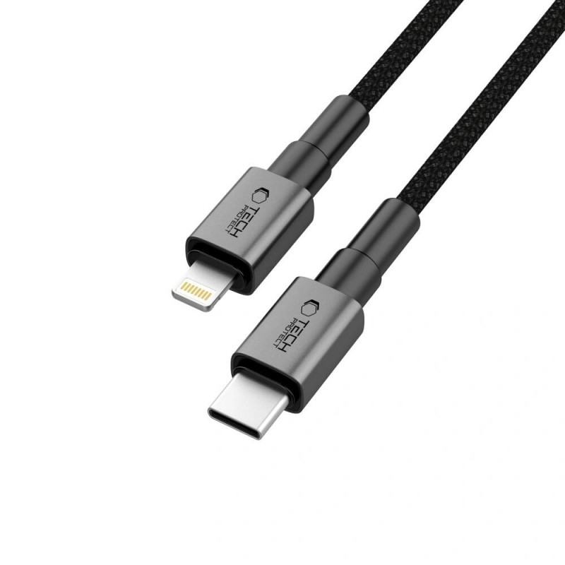 Cavo USB-C / Lightning Tech-Protect Ultraboost DNA PD27W/3A 100 cm, grigio ferro