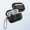 Custodia Slim Hook Tech-Protect con moschettone per Apple AirPods Pro 1 / 2, nera