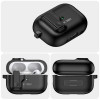 Custodia Slim Hook Tech-Protect con moschettone per Apple AirPods Pro 1 / 2, nera