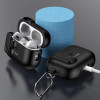 Custodia Slim Hook Tech-Protect con moschettone per Apple AirPods Pro 1 / 2, nera