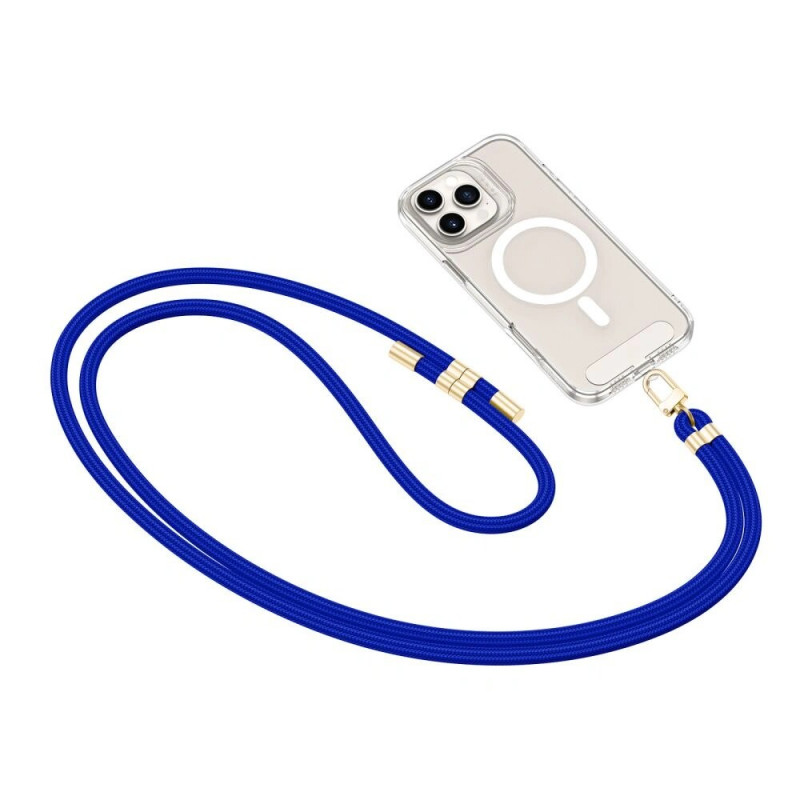 Tracolla per telefono Tech-Protect C7S Rope Crossbody, blu cobalto/oro
