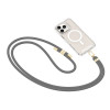 Tracolla per telefono Tech-Protect C7S Rope Crossbody, grigio pastello/oro