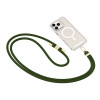 Tracolla per telefono Tech-Protect C7S Rope Crossbody, verde cacciatore/oro