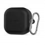 Custodia con gancio in silicone Tech-Protect per Samsung Galaxy Buds 4 / 4 Pro, nera