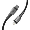 Cavo Tech-Protect Ultraboost DNA USB-C / Lightning PD27W/3A 200 cm, grigio ferro