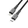 Cavo Tech-Protect Ultraboost DNA USB-C / Lightning PD27W/3A 200 cm, grigio ferro