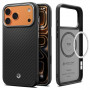 Custodia Spigen Enzo Aramid T Mag MagSafe per Apple iPhone 17 Pro Max / 18 Pro Max, nero/argento