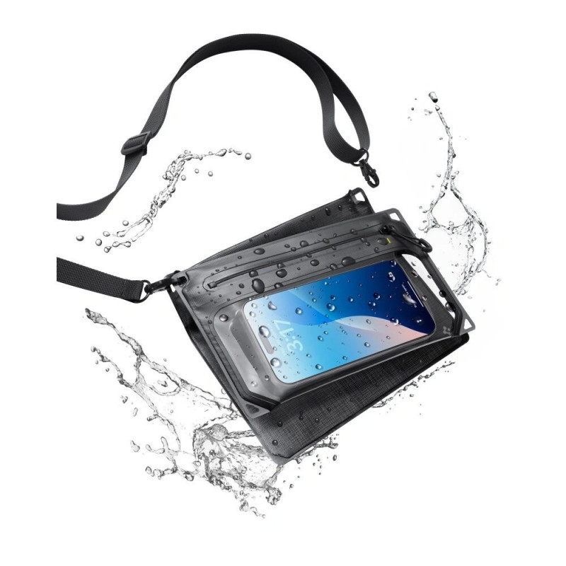 Custodia impermeabile universale crossbag Spigen A640, nera