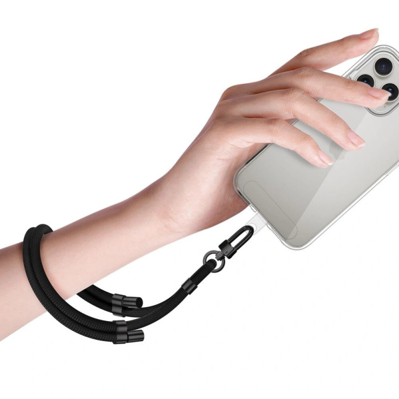 Tech-Protect C4S Rope cinturino da polso per telefono, nero
