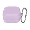 Custodia con moschettone in silicone Tech-Protect per Samsung Galaxy Buds 4 / 4 Pro, lavanda