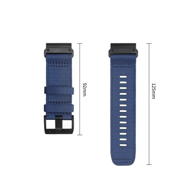Cinturino in nylon Classic per orologio Tech-Protect per Garmin Fenix 5X / 5X Plus / 6X / 6X Pro / 7X / 8 / 8 Pro / 9 / 9 Pro 47 mm, Midnight Navy