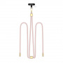 Tracolla per telefono Tech-Protect C2S Rope Crossbody, rosa baby/oro