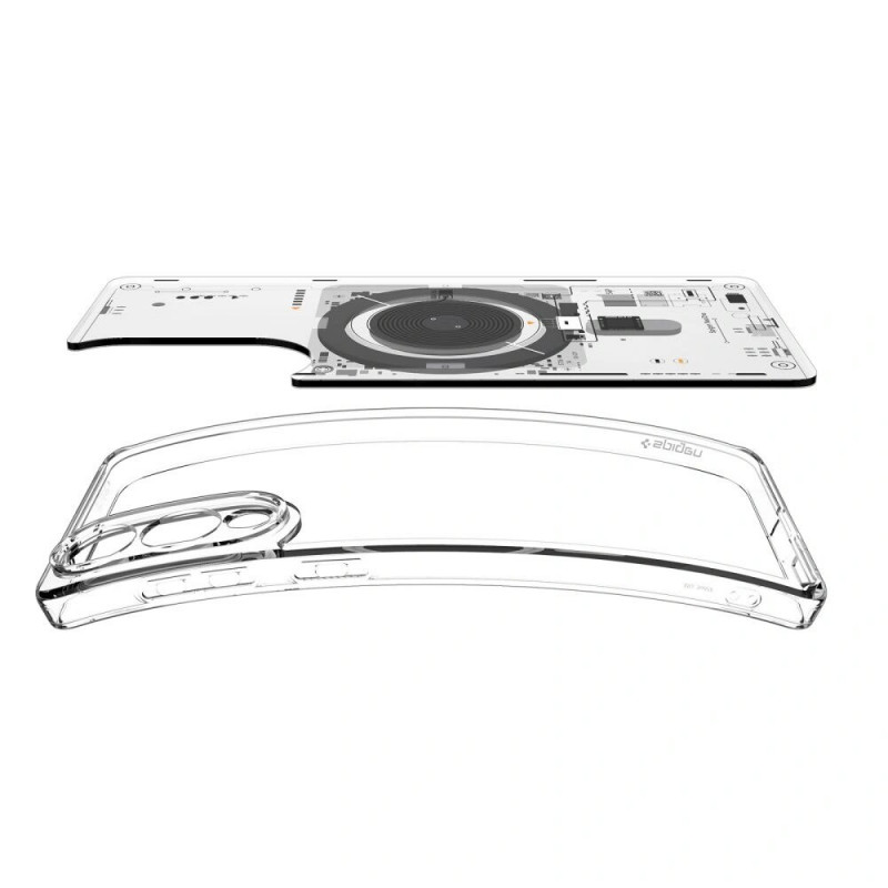 Custodia Spigen Ultra Hybrid Mag MagSafe ACS09416 per Samsung Galaxy S25 Edge, Neo One, trasparente