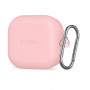 Custodia con gancio in silicone Tech-Protect per Samsung Galaxy Buds 4 / 4 Pro, rosa polvere