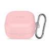 Custodia con gancio in silicone Tech-Protect per Samsung Galaxy Buds 4 / 4 Pro, rosa polvere
