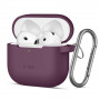 Custodia in silicone Tech-Protect Silicone Hook per Apple AirPods 4 / 5 THP6094, bordeaux