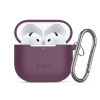 Custodia in silicone Tech-Protect Silicone Hook per Apple AirPods 4 / 5 THP6094, bordeaux