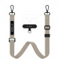 Laccetto per telefono crossbody 2-in-1 Tech-Protect C6S Rope, Cosmic Latte (beige)