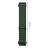 Cinturino per orologio Tech-Protect Nylon Pro THP6036 per Garmin Fenix 5X / 5X Plus / 6X / 6X Pro / 7X / 8 / 8 Pro / 9 / 9 Pro (51 mm), verde militare