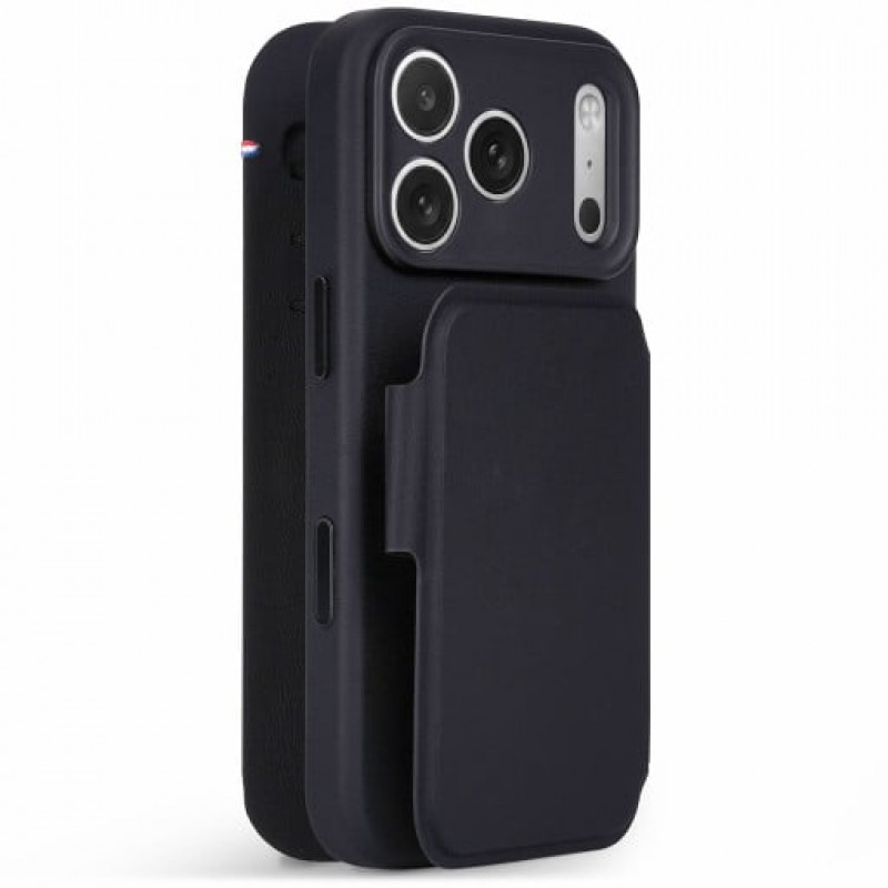 Custodia portafoglio staccabile in silicone testurizzato Decoded per Apple iPhone 18 Pro / iPhone 17 Pro, nero phantom