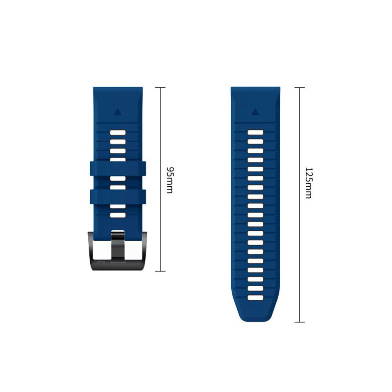 Cinturino per orologio Tech-Protect Iconband Pro THP6040 per Garmin Fenix 5X / 5X Plus / 6X / 6X Pro / 7X / 8 / 8 Pro / 9 / 9 Pro (51 mm), blu navy / nero
