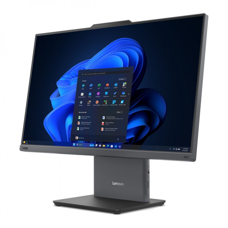 Lenovo ThinkCentre neo 50a G5 PC All-in-One, 23.8" FHD Touch, Intel Core 7 240H, 16 GB DDR5 RAM, 1 TB SSD, Windows 11 Pro, Luna Grey + Kensington K64467M-M1