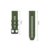 Cinturino per orologio Tech-Protect Iconband Pro THP6041 per Garmin Fenix 5X / 5X Plus / 6X / 6X Pro / 7X / 8 / 8 Pro / 9 / 9 Pro (51 mm), verde / nero