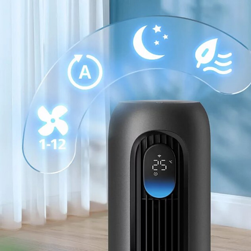 Ventilatore a torre Philips 7000 Series CX7550/01, nero