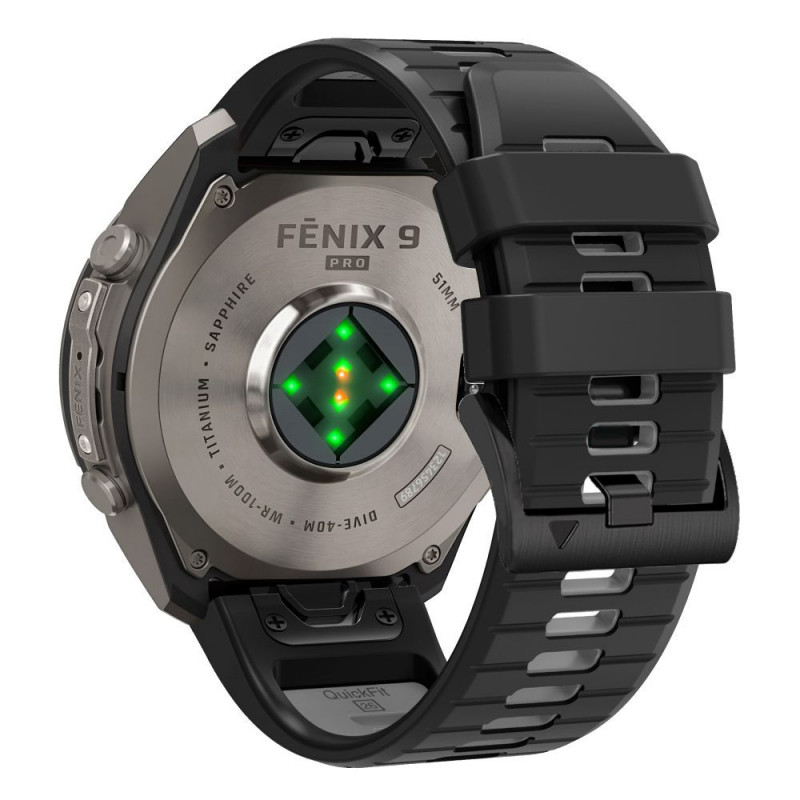 Cinturino per orologio Tech-Protect Iconband Pro THP6039 per Garmin Fenix 5X / 5X Plus / 6X / 6X Pro / 7X / 8 / 8 Pro / 9 / 9 Pro (51 mm), nero / grigio