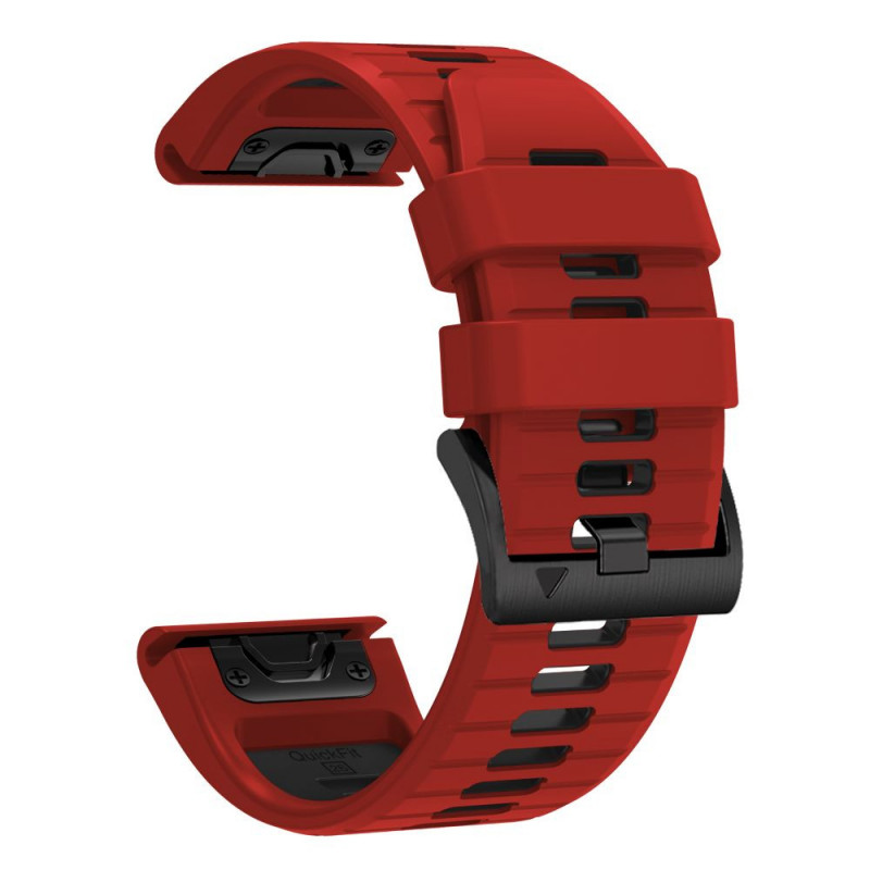 Cinturino per orologio Tech-Protect Iconband Pro THP6043 per Garmin Fenix 5X / 5X Plus / 6X / 6X Pro / 7X / 8 / 8 Pro / 9 / 9 Pro (51 mm), rosso / nero