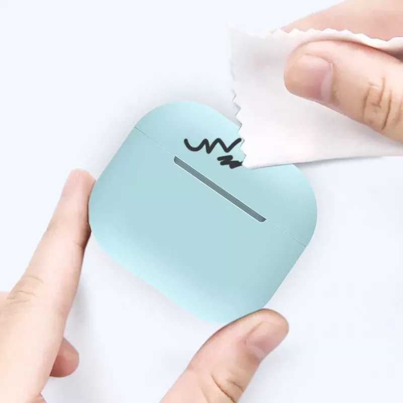 Custodia in silicone Hurtel per AirPods 2 / AirPods 1, bianca