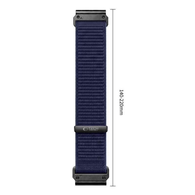Cinturino per orologio Tech-Protect NylonLoop THP6105 per Garmin Fenix 5X / 5X Plus / 6X / 6X Pro / 7X / 8 / 8 Pro / 9 / 9 Pro (51 mm), blu navy