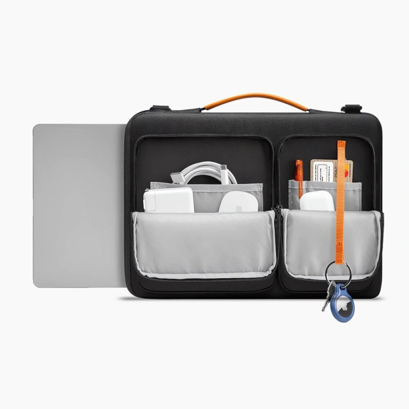 Tech-Protect Defender Bag THP4355 borsa per laptop 13-14", nero/arancione