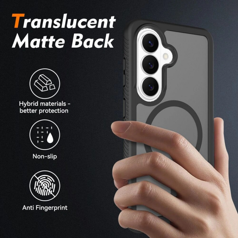 Custodia Tech-Protect Defense MagSafe per Samsung Galaxy S26, nero opaco