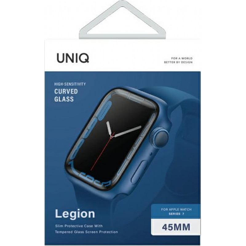 Custodia UNIQ Legion per Apple Watch Series 7/8/9 45 mm, blu
