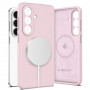 Custodia in silicone MagSafe Tech-Protect per Samsung Galaxy S26+, rosa perla