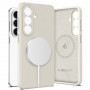 Custodia in silicone MagSafe Tech-Protect per Samsung Galaxy S26+, Cosmic Latte