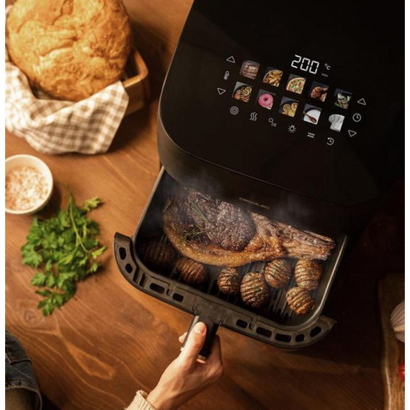 Friggitrice ad aria Cecotec Cecofry&Grill Smokin' 8500, 8,5 L, 2200 W, nera