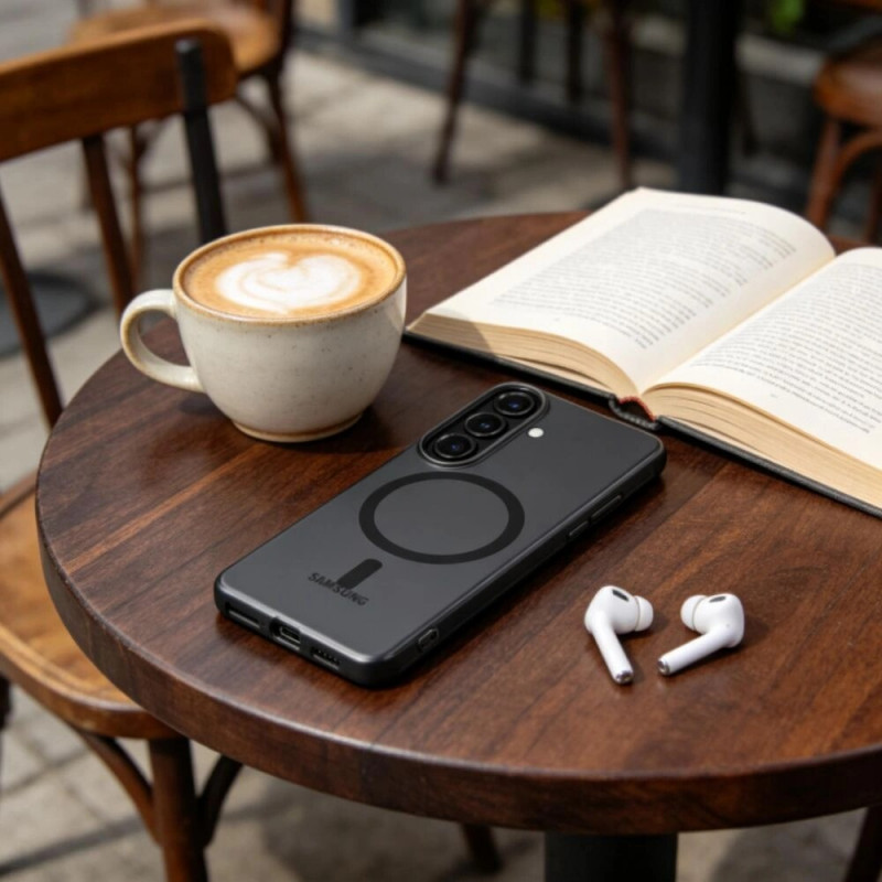 Custodia Tech-Protect MagSlim MagSafe per Samsung Galaxy S26, nero opaco