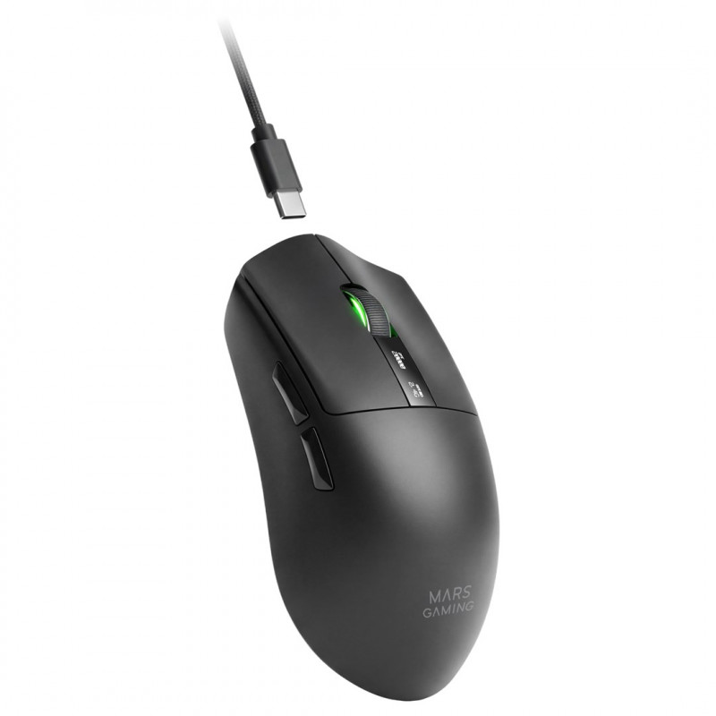 Mouse gaming wireless Mars Gaming MMW-ELITE, 20000 DPI, Bluetooth 5.4, 2.4 GHz, nero