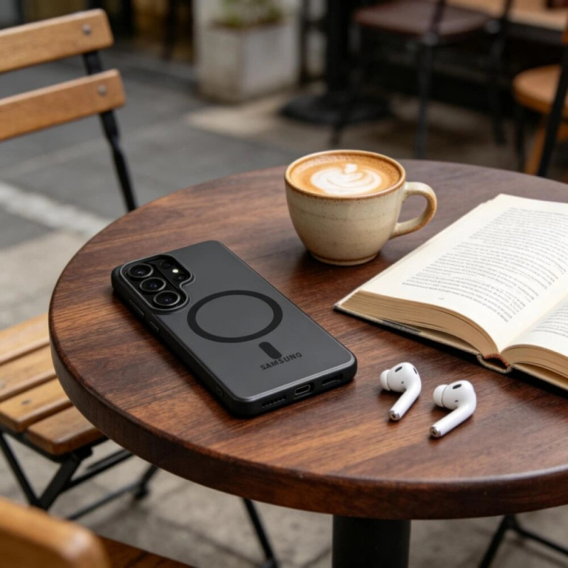 Custodia Tech-Protect MagSlim MagSafe per Samsung Galaxy S26 Ultra, nero opaco