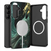 Custodia Tech-Protect Lamano MagSafe per Samsung Galaxy S26, nera e verde