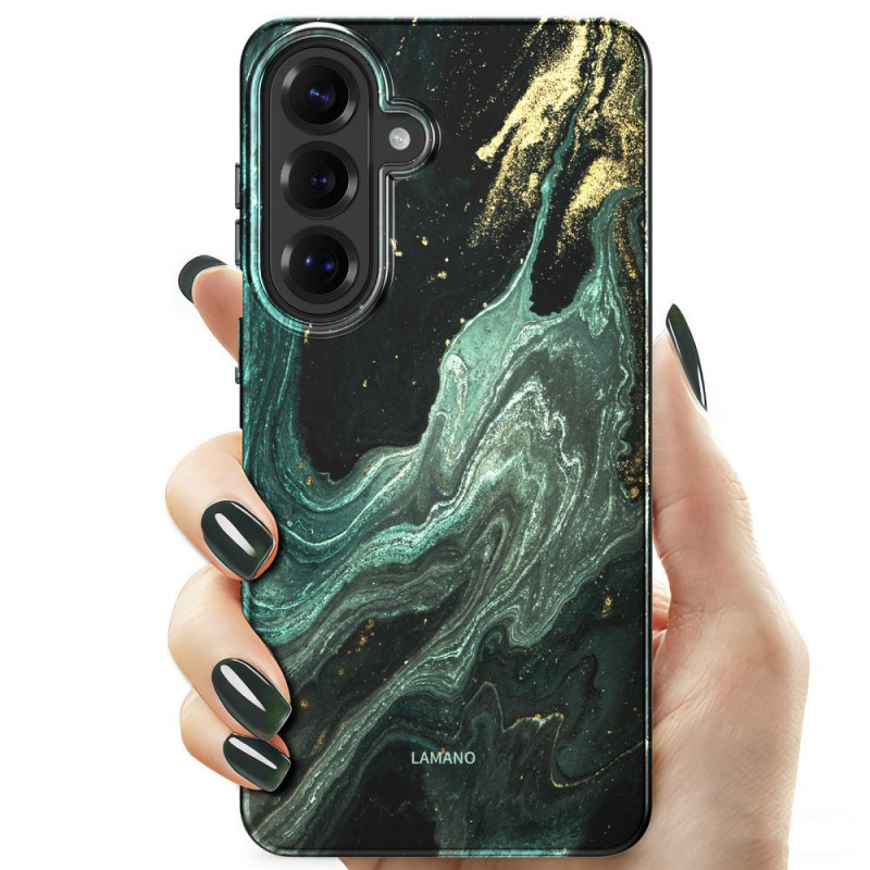 Custodia Tech-Protect Lamano MagSafe per Samsung Galaxy S26, nera e verde