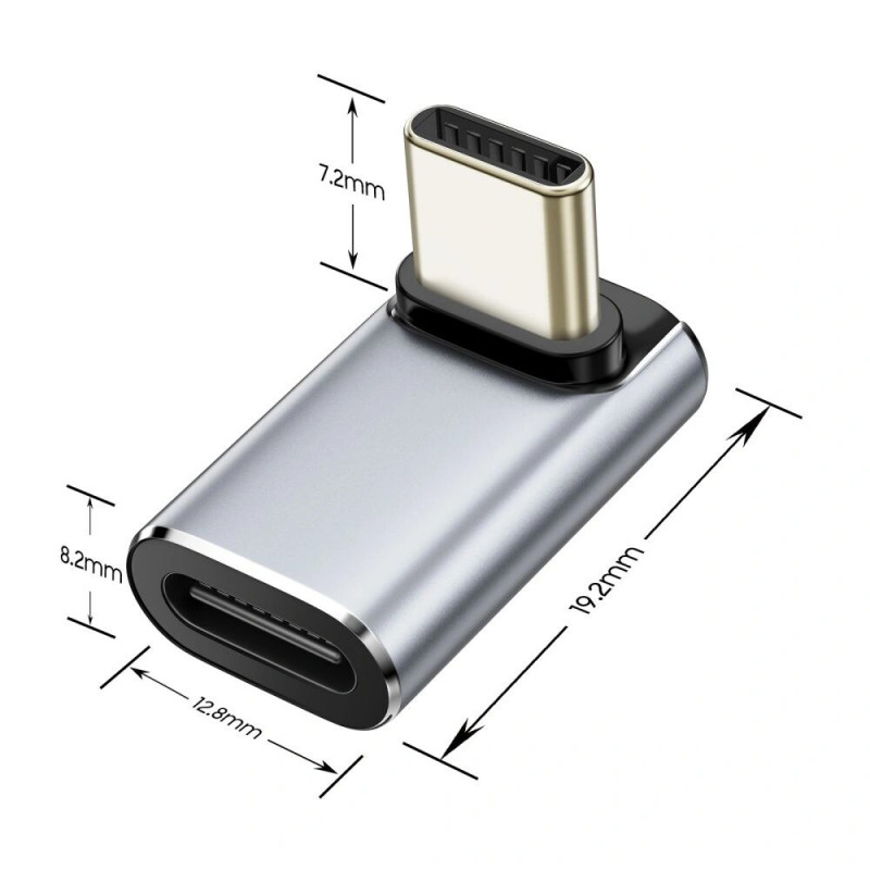 Adattatore USB-C angolare Tech-Protect UltraBoost AA02, grigio