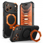 Custodia Supcase UB Grip Mag MagSafe Aramid per Apple iPhone 17 Pro Max / 18 Pro Max, nero/arancione