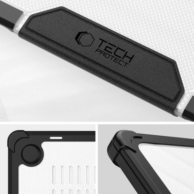 Custodia Tech-Protect SmartShell Pro per Apple MacBook Air 13" (M2/M3/M4/M5) 2023-2025, nero/trasparente