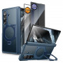 Custodia Supcase UB Aero MagSafe per Samsung Galaxy Z Fold 8 Ultra con vetro temperato e vetro privacy, blu aramidico