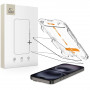 Proteggi schermo in vetro temperato Tech-Protect Quick Set+ per Apple iPhone 15 / 16, nero (2 pz)