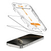 Tech-Protect Quick Set+ Pellicola protettiva in vetro temperato per Apple iPhone 16 Pro, nera (2 pz)