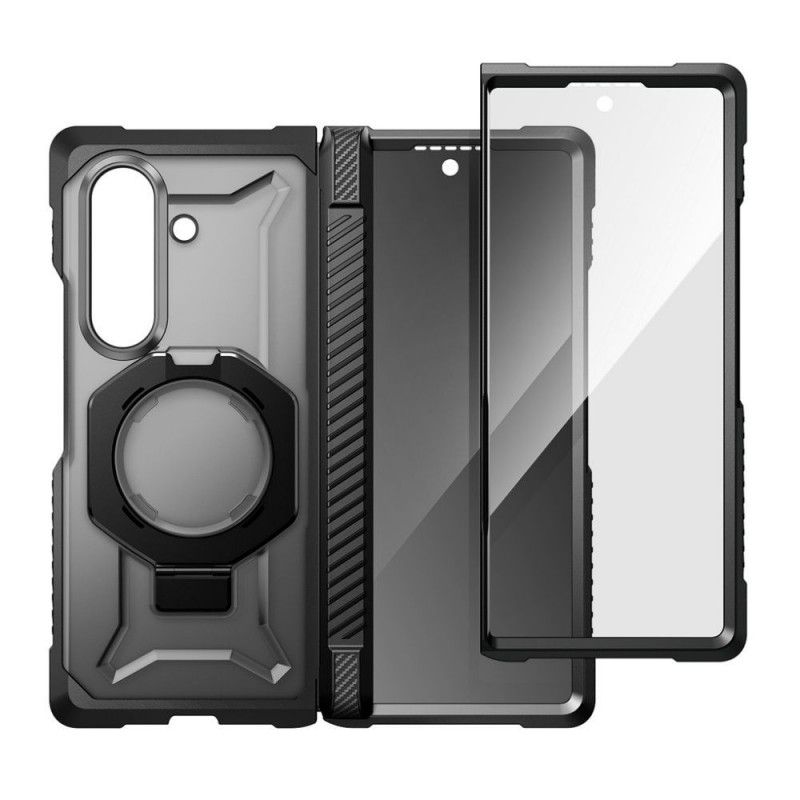 Custodia Supcase UB Grip Mag MagSafe per Samsung Galaxy Z Fold 8 con vetro temperato e vetro privacy, nera